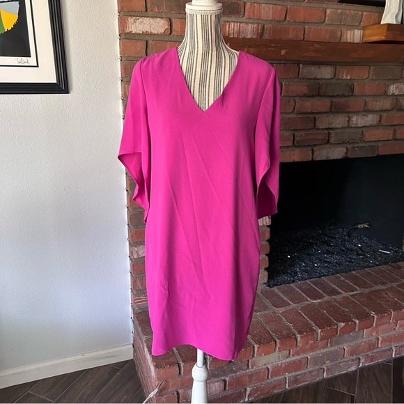 NWT Anna Cate Meredith Crepe Mini Dress in Carmine Pink Sz XS - Picture 2 of 10